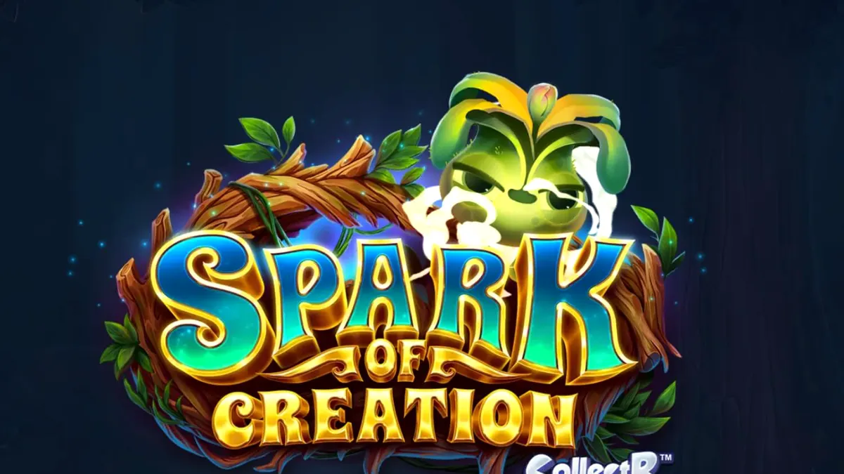 Giao diện trò chơi slot Spark of Creation với các sinh vật nguyên thủy