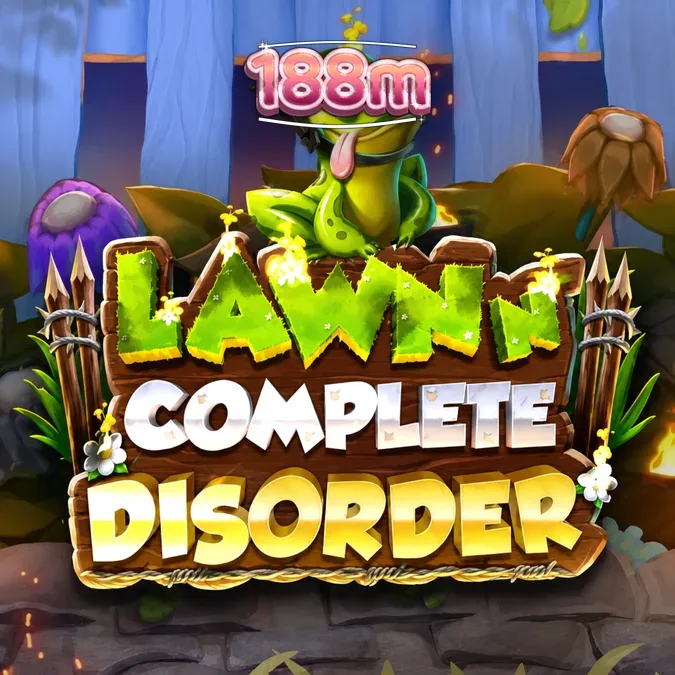 Giao diện trò chơi slot Lawn N’ Complete Disorder với các nhân vật rau củ hoạt hình